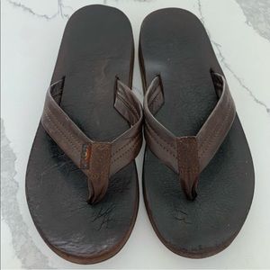 RAINBOW 🌈 FLIP-FLOP Leather Sandals Flip Flops Slippers 9.5/ 10